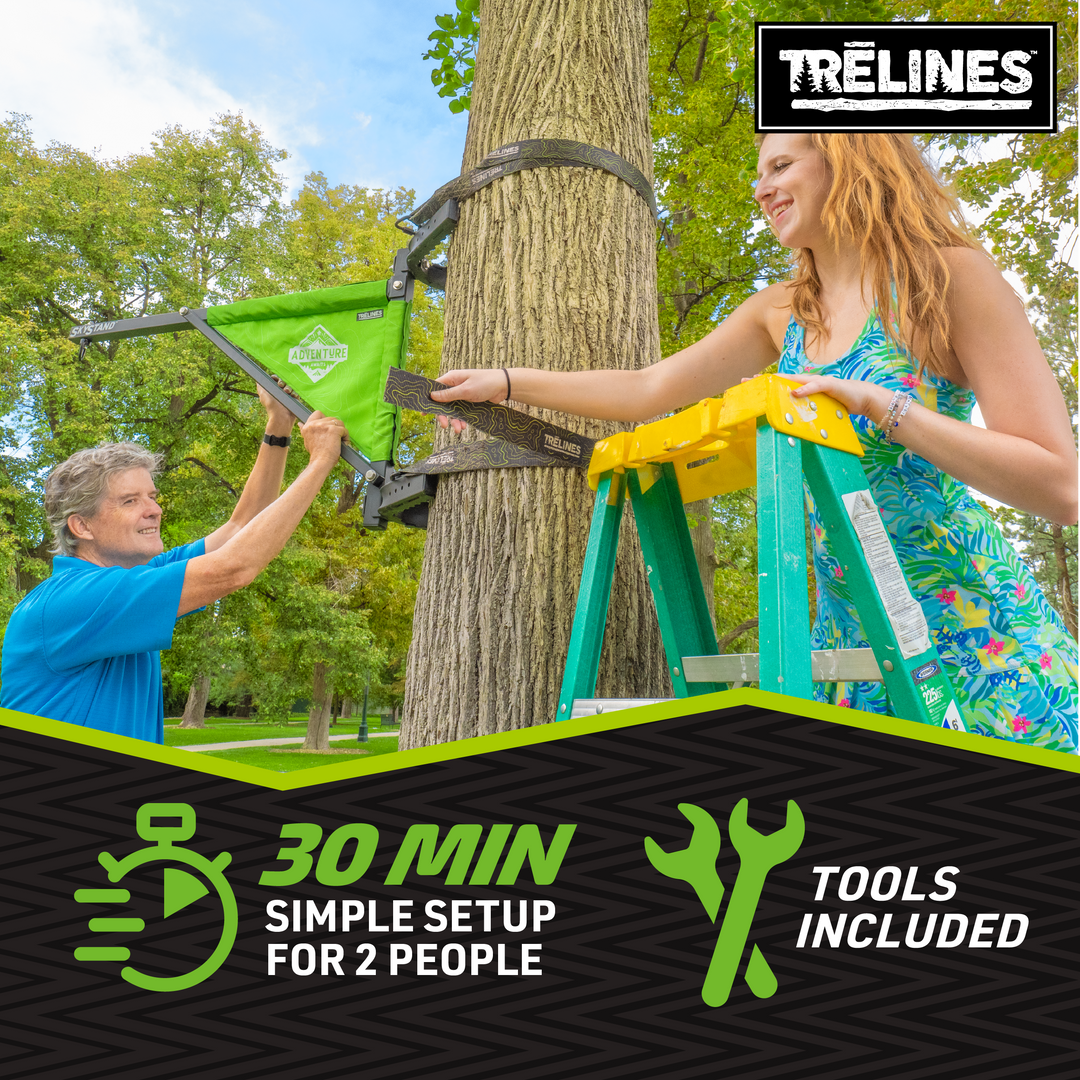 Trelines Skystand Setup graphic 30 min installation