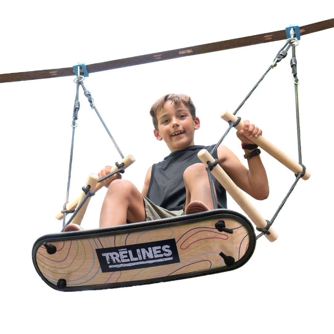 trelines surfing swing, hang surf swing from tree or slackline