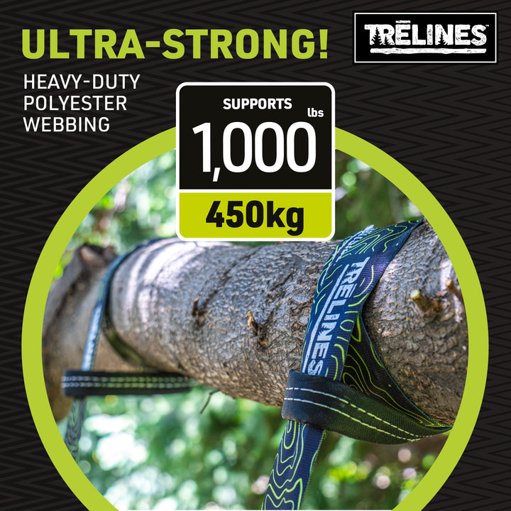 trelines tree swing hanging straps - supports up to 1000 lbs.