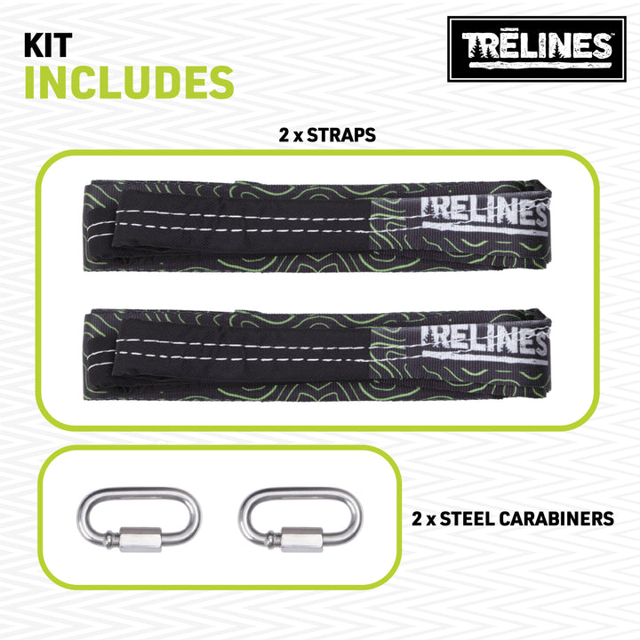 trelines tree swing hanging strap kit - what's included in kit