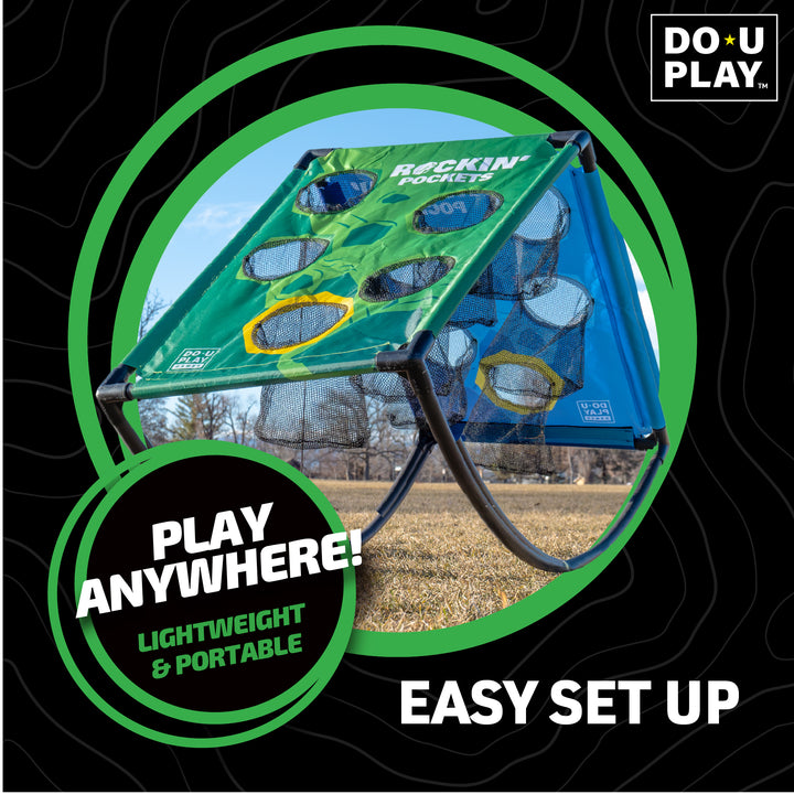 rockin pockets indoor or outdoor bean bag toss game