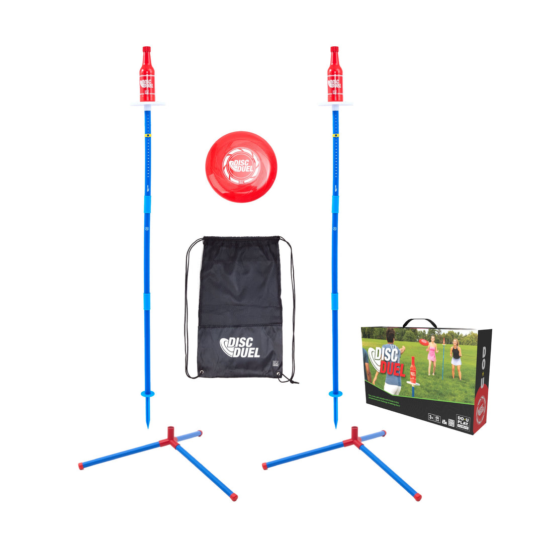 All-surface Disc Duel game with tripod and ground spike bases