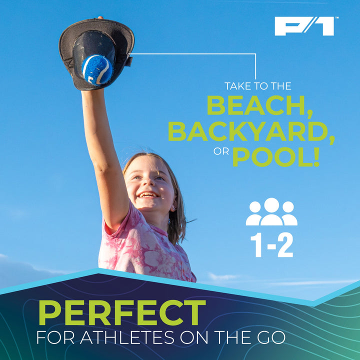 Children practicing hand-eye coordination with toss and catch paddle game