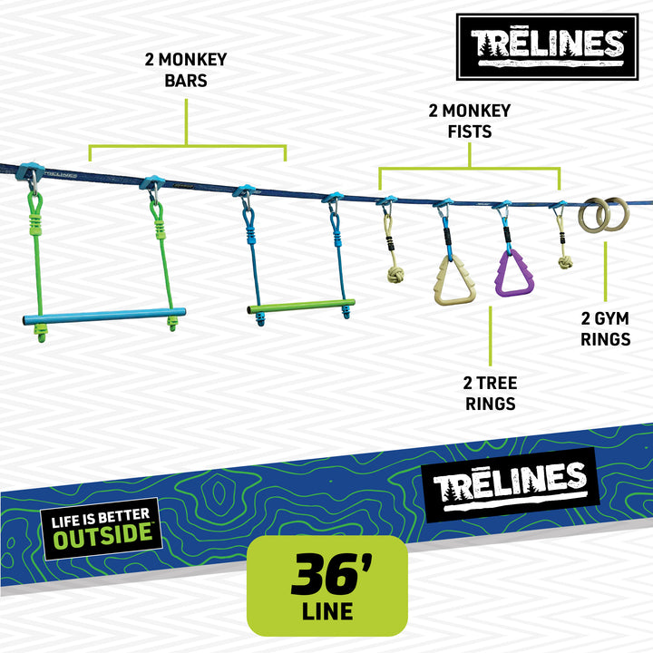trelines 36 ft ninja slackline