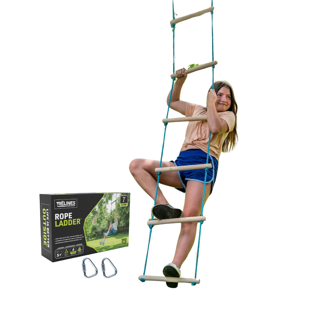 trelines 7 ft wooden rope ladder